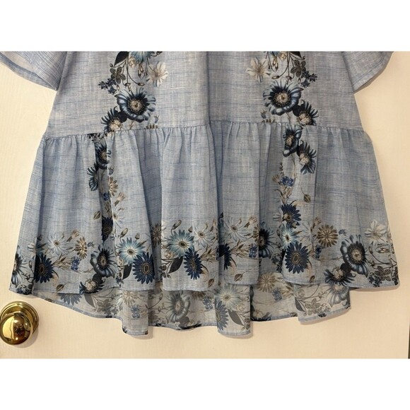 Avenue Light Blue Womens Shirt Skirt 18/20 Pre-Owned - Picture 9 of 16